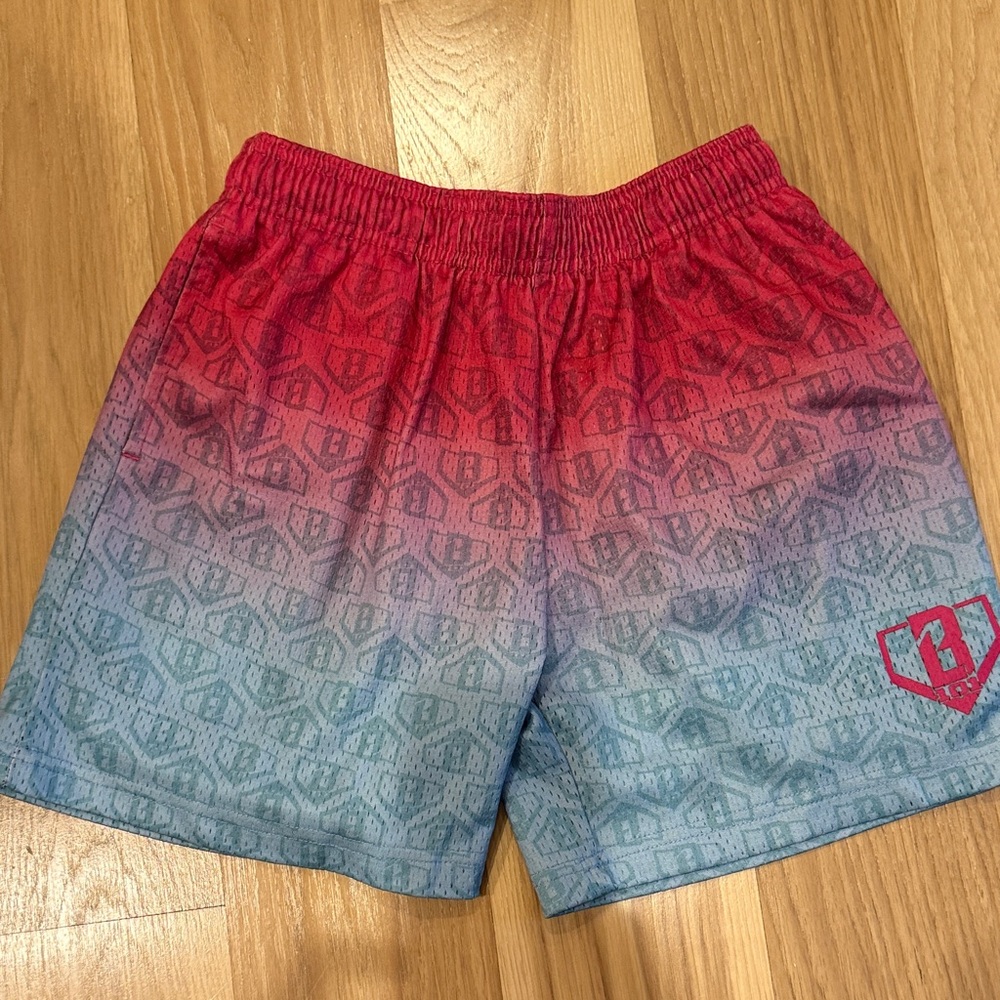 Red and Blue Gradient Shorts
